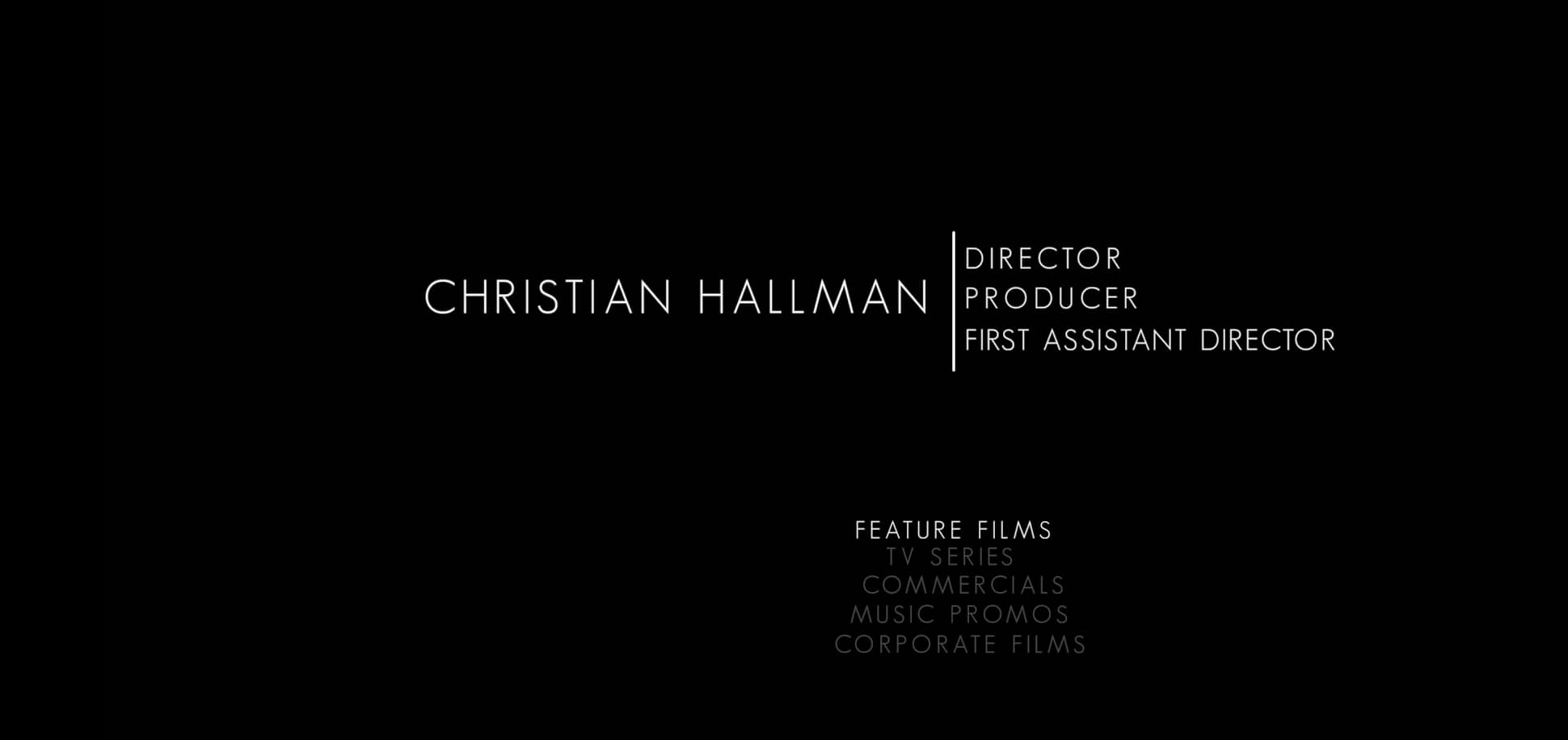 2019 Showreel for Christian Hallman